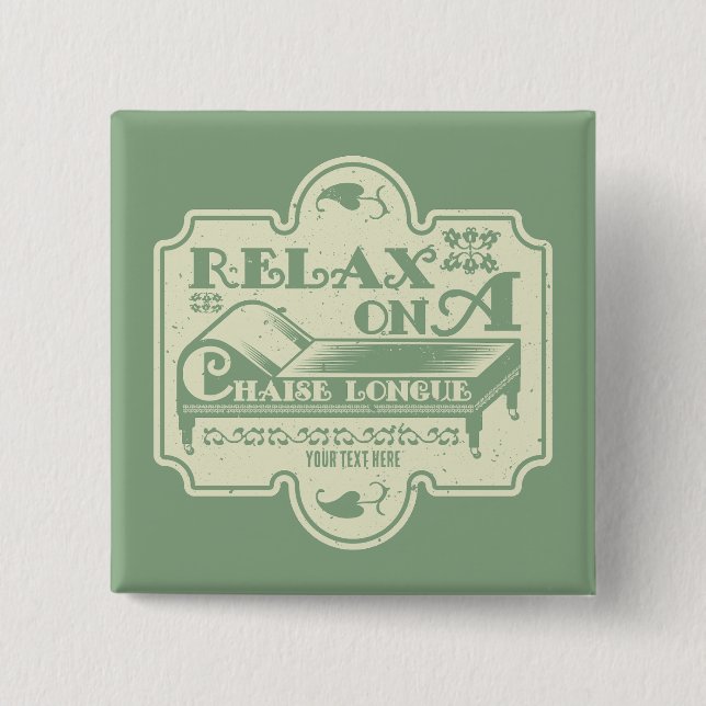 Bóton Quadrado 5.08cm Chaise Longue (Frente)