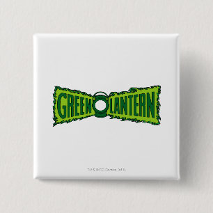 Bóton Quadrado 5.08cm Chamas verdes do logotipo