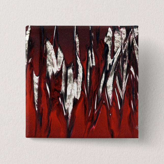 Bóton Quadrado 5.08cm Chamas Vermelhas (Frente)