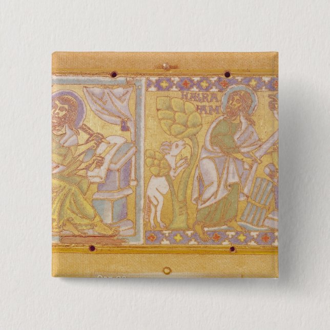 Bóton Quadrado 5.08cm Chapa que descreve St Mark (Frente)