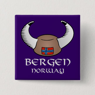 Bóton Quadrado 5.08cm Chapéu de Bergen Noruega Viking