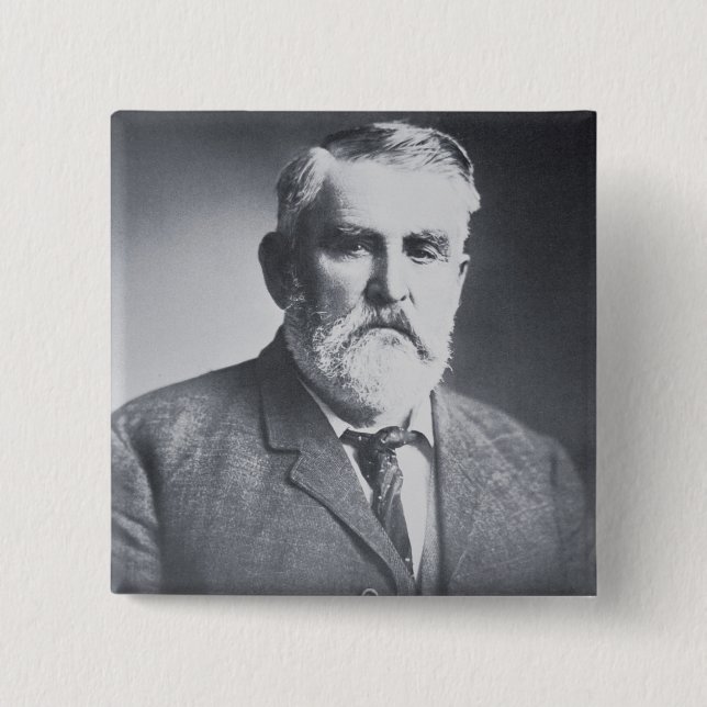 Bóton Quadrado 5.08cm Charles Goodnight (foto de b/w) (Frente)