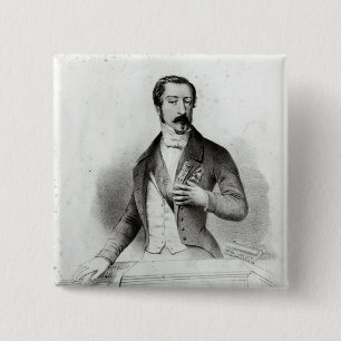 Bóton Quadrado 5.08cm Charles Louis Napoleon Bonaparte