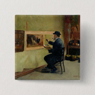 Bóton Quadrado 5.08cm Charles Philippe Gevens, sogro do artista