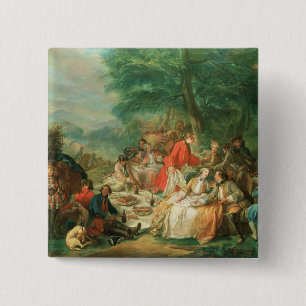 Bóton Quadrado 5.08cm Chasse do La, século XVIII