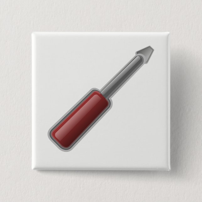 Bóton Quadrado 5.08cm Chave de fenda (Frente)