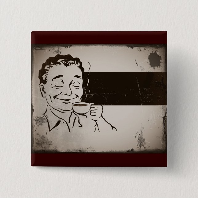 Bóton Quadrado 5.08cm Cheire O Café (Frente)