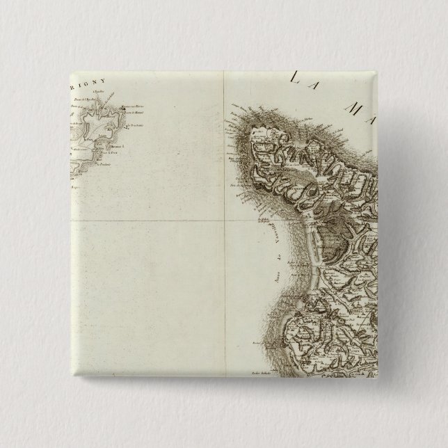 Bóton Quadrado 5.08cm Cherbourg (Frente)