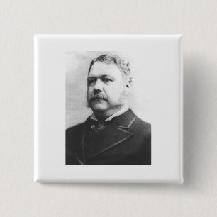 Bóton Quadrado 5.08cm Chester A. Arthur 21rua Presidente