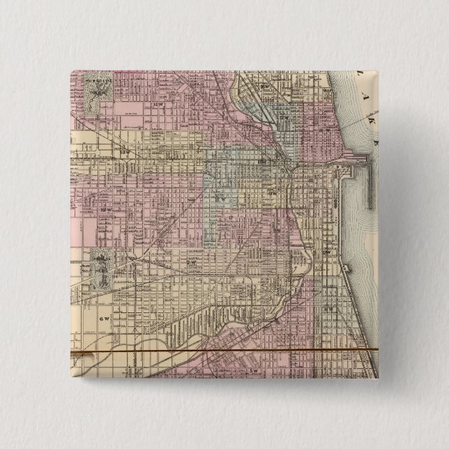 Bóton Quadrado 5.08cm Chicago (Frente)