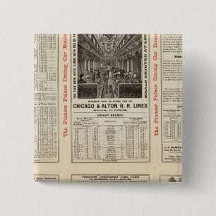 Bóton Quadrado 5.08cm Chicago e Alton Railroad 3