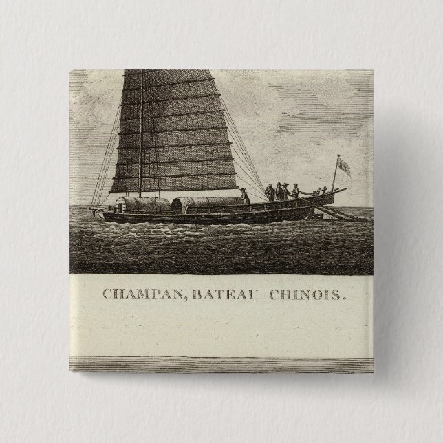Bóton Quadrado 5.08cm China 3 (Frente)