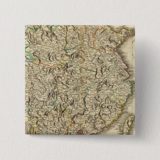 Bóton Quadrado 5.08cm China 9 (Frente)