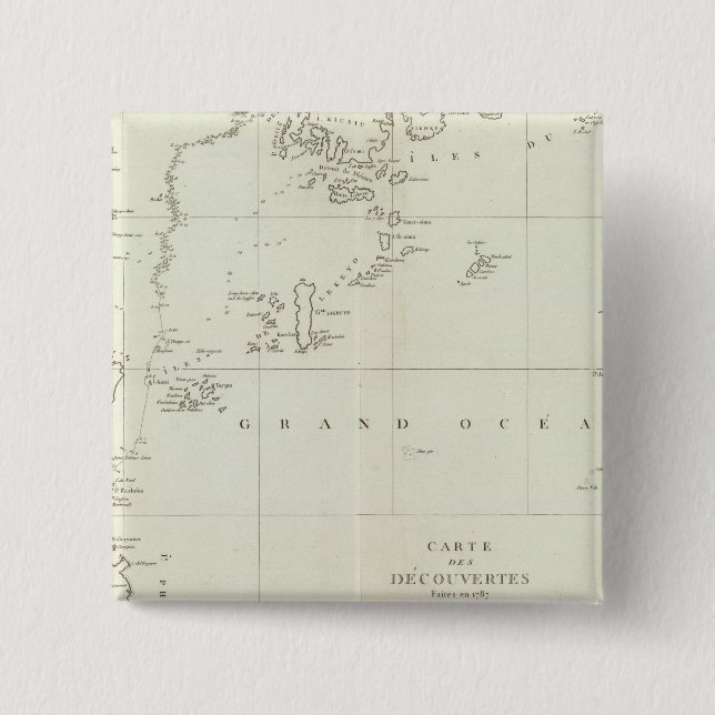 Bóton Quadrado 5.08cm China e Ásia (Frente)