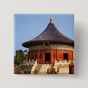 Bóton Quadrado 5.08cm China, Pequim, Parque Tian Tan, Templo do Céu, 2
