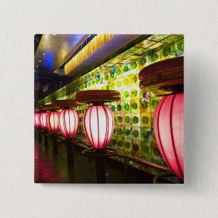 Bóton Quadrado 5.08cm China, Xangai. Bar no bar Xin Tian Di