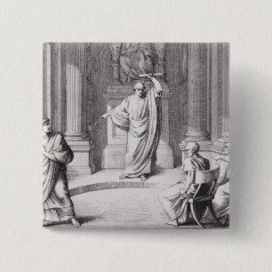 Bóton Quadrado 5.08cm Cicero Catiline de delação