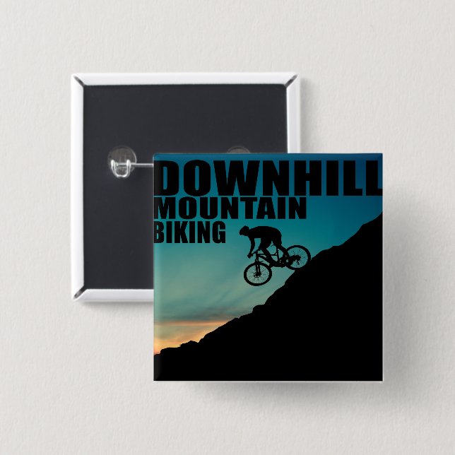 Bóton Quadrado 5.08cm Ciclismo de Montanha MTB Downhill (Frente & Verso)