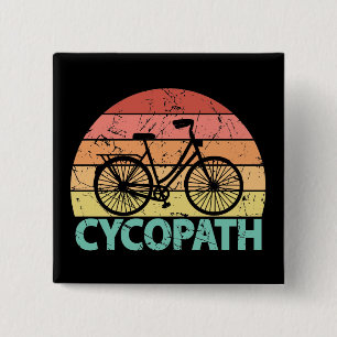 Bóton Quadrado 5.08cm Ciclo de Ciclo Engraçado pelo Cycopath