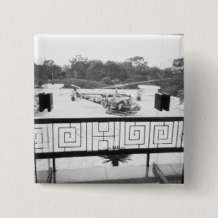 Bóton Quadrado 5.08cm Cidade de Ho Chi Minh, Vietnã, Saigon, Helicóptero