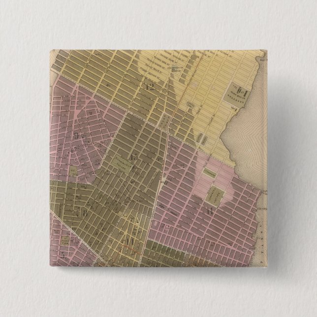 Bóton Quadrado 5.08cm Cidade de Nova Iorque (Frente)