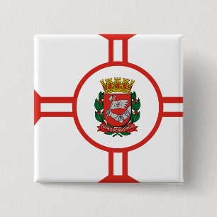 Bóton Quadrado 5.08cm Cidade de Sao Paulo, Brasil