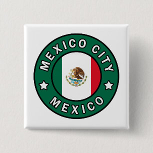 Bóton Quadrado 5.08cm Cidade do México México