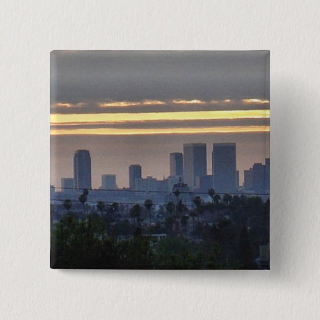 Bóton Quadrado 5.08cm Cidade do século centro (Frente)