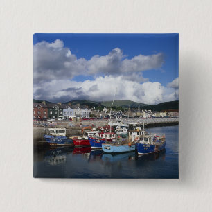 Bóton Quadrado 5.08cm Cidade e Porto, Dingle, Condado de Kerry,