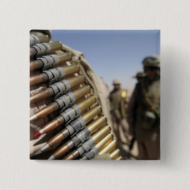 Bóton Quadrado 5.08cm Cintos de munições de calibre 50 (Frente)
