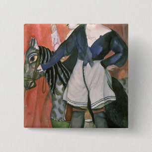 Bóton Quadrado 5.08cm Circo Cena, 1917