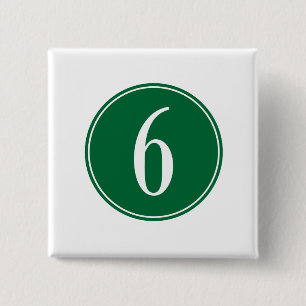 Bóton Quadrado 5.08cm Círculo #6 verde