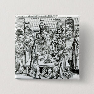 Bóton Quadrado 5.08cm Circuncisão, 'de Liber Chronicarum