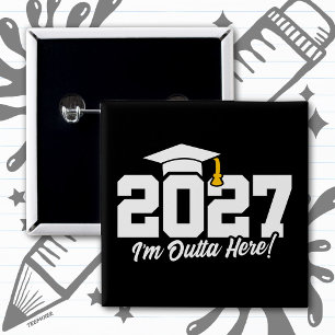 Bóton Quadrado 5.08cm Citação Engraçada de Formatura Turma de Formandos