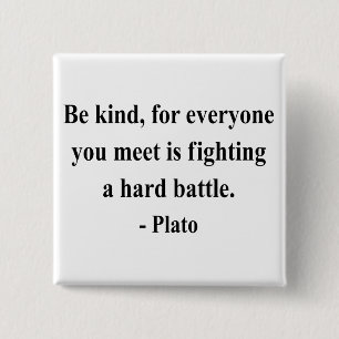 Bóton Quadrado 5.08cm Citações 1a de Plato