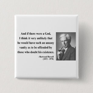 Bóton Quadrado 5.08cm Citações 3b de Bertrand Russell