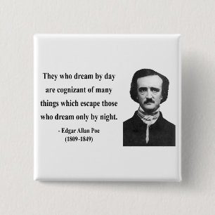 Bóton Quadrado 5.08cm Citações 3b do ponto de entrada de Edgar Allen