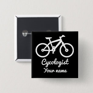 Bóton Quadrado 5.08cm Citações personalizadas do Cycologista do Ciclo Lo