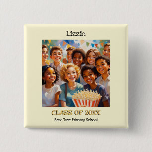 Bóton Quadrado 5.08cm Classe de botão do Colaborador de Escola Primária