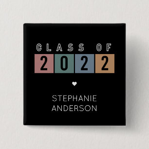 Bóton Quadrado 5.08cm Classe de presentes de Formandos escolar de 2022