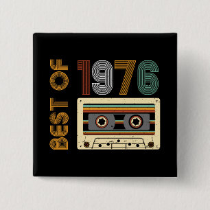 Bóton Quadrado 5.08cm Clássico 1976 Feito em 1976 70º Aniversário 50 Ano