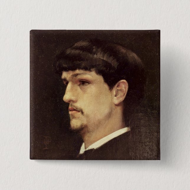 Bóton Quadrado 5.08cm Claude Debussy 1886 (Frente)