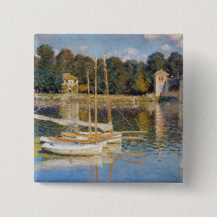 Bóton Quadrado 5.08cm Claude Monet - A Ponte Argenteuil