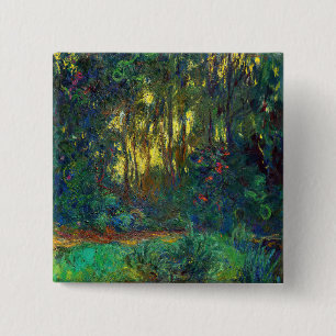 Bóton Quadrado 5.08cm Claude Monet - Canto de um Pond com Lírios