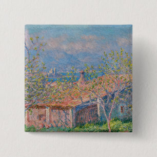 Bóton Quadrado 5.08cm Claude Monet - Casa dos Jardineiros em Antibes