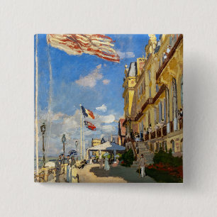 Bóton Quadrado 5.08cm Claude Monet - Hotel des Roches Noires, Trouville