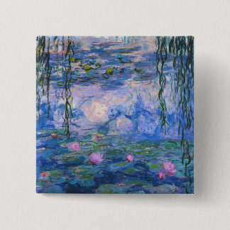 Bóton Quadrado 5.08cm Claude Monet - Lírios Água, 1916
