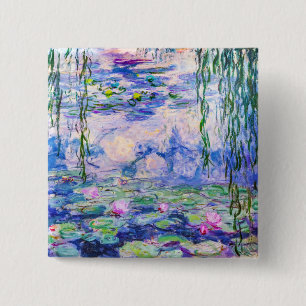 Bóton Quadrado 5.08cm Claude Monet - Lírios/Ninfas 1919