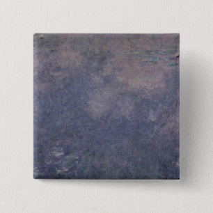 Bóton Quadrado 5.08cm Claude Monet Waterlilies: Dois salgueiros