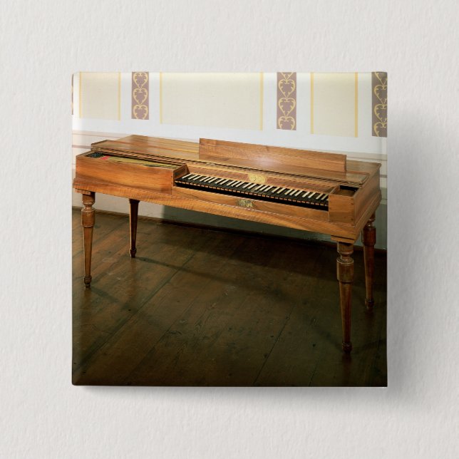 Bóton Quadrado 5.08cm Clavichord, possuído uma vez por Franz Joseph (Frente)